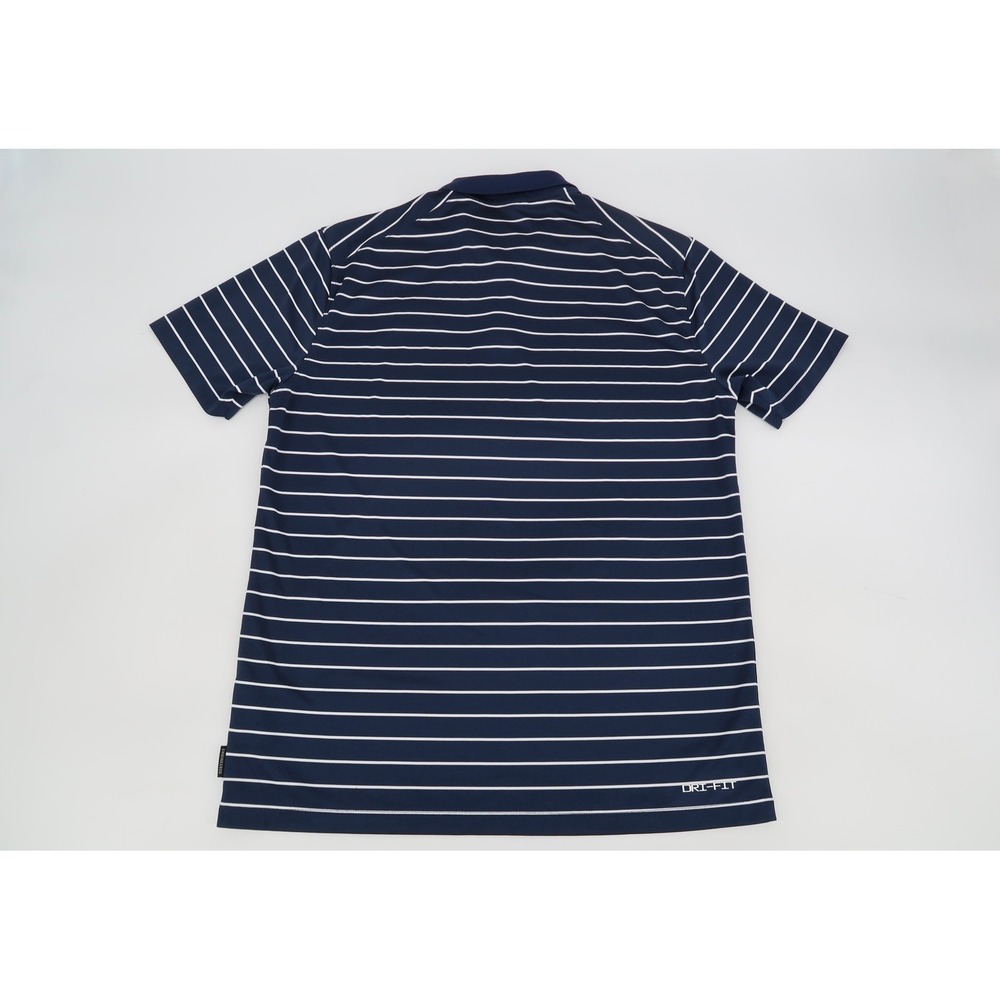 Nike Polo Shirt Mens Medium Navy Ole Miss Rebels Dri-FIT Victory Striped - Picture 7 of 13